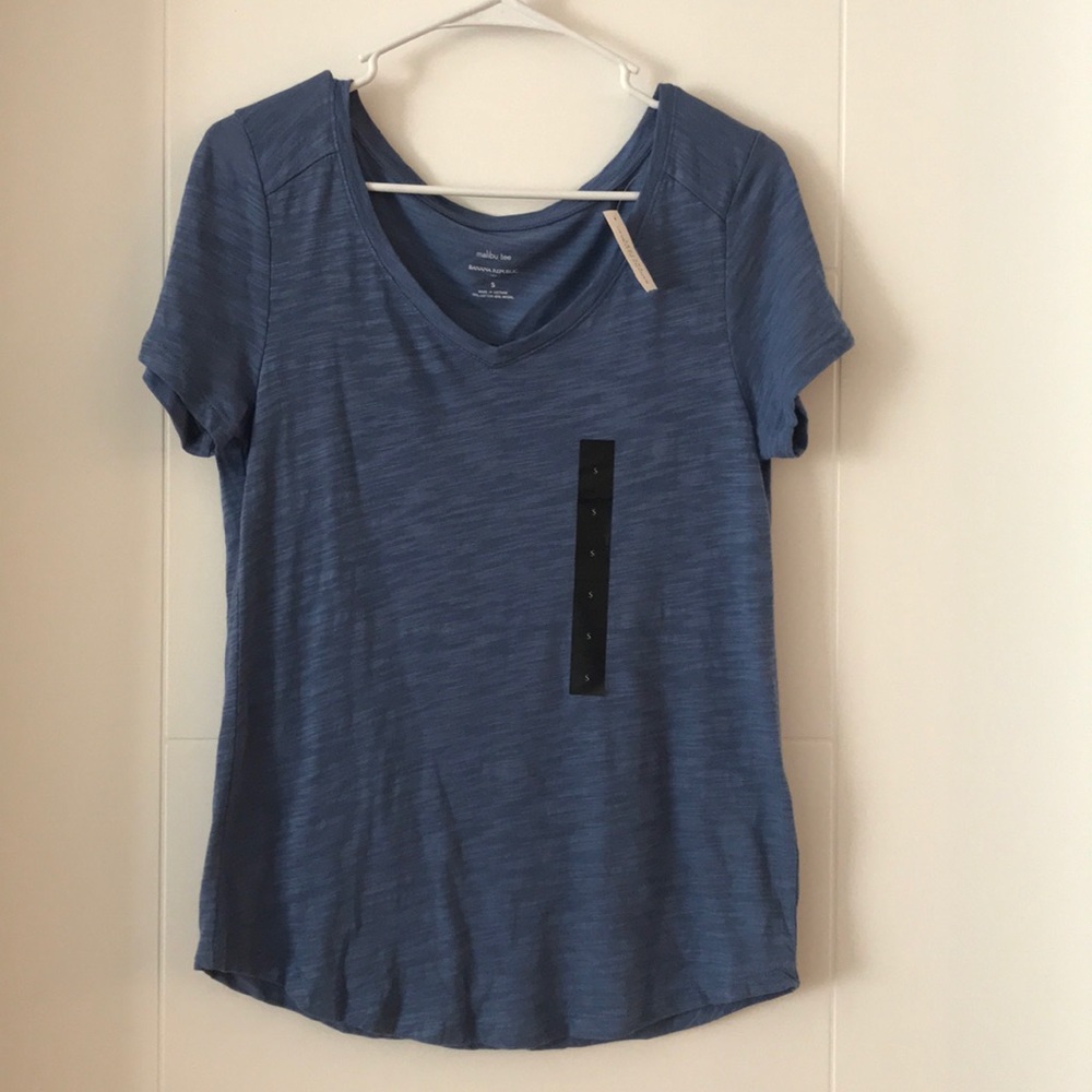 Banana Republic Factory Blue Malibu Tee Size Small